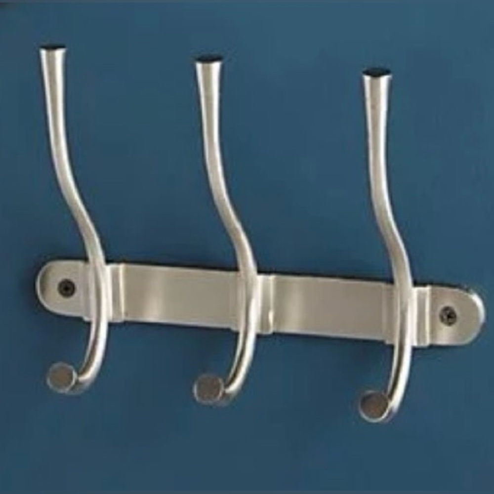 Anthropologie Quinn Hook Rack in Brushed Silver